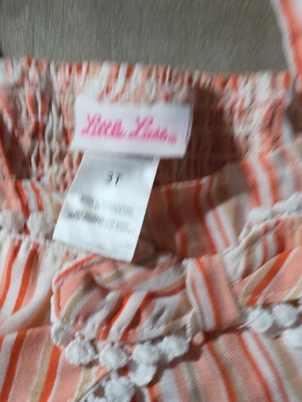 Striped Peach Two-Piece Tank & Skirt Set